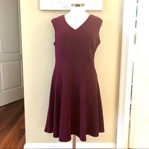 Roz & Ali - Cap Sleeved Burgundy Dress -Dress Barn